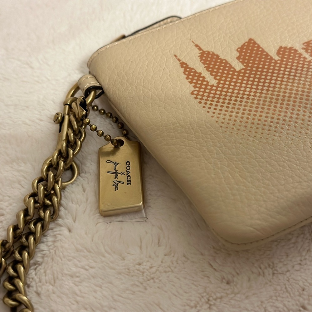 Coach Jennifer Lopez Wristlet - Beige/Ivory Coast - NWT
